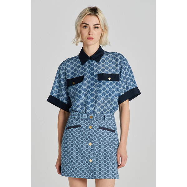 KOŠEĽA GANT REL MONOGRAM PRINT SS BLOUSE SALTY SEA 49844668
