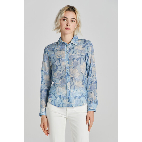 KOŠEĽA GANT REG MAGNOLIA PRINT COT SILK SHIRT DOVE BLUE 49844680