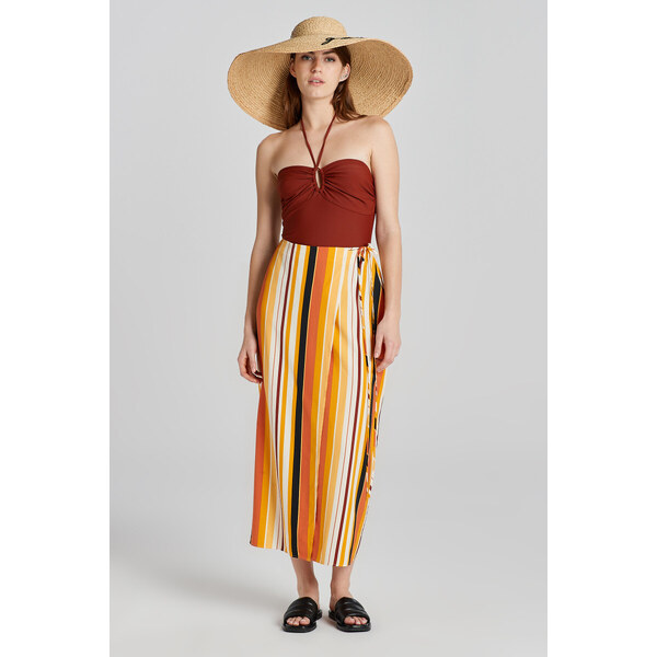 SUKŇA GANT STRIPED WRAP SKIRT MEDAL YELLOW 49844682