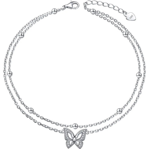 Dámsky strieborný náramok BORBOLETA 49862207