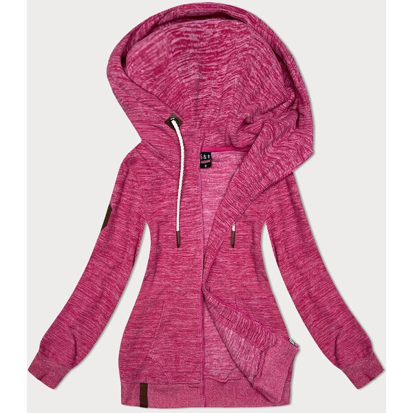 6&8 Fashion Ružová melanžová dámska fleecová mikina (2312) 65444849