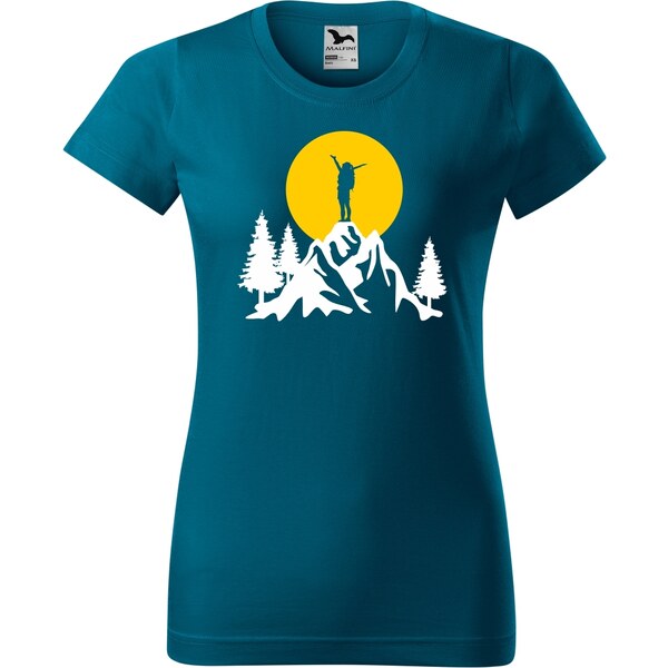 Handel Tričko - Turistka na vrchole hory 62925481