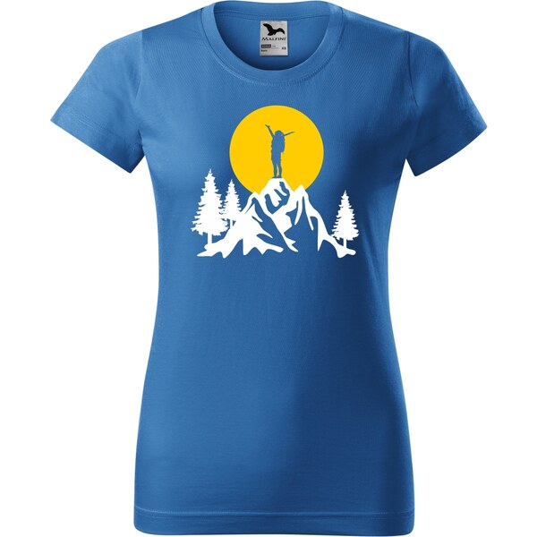 Handel Tričko - Turistka na vrchole hory 62925482