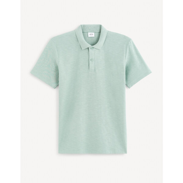 Svetlomodré pánske basic polo tričko Celio Feflame 50664857