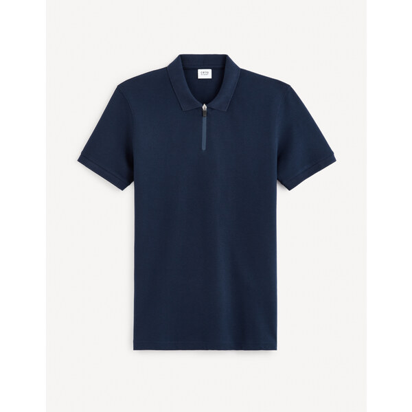 Tmavomodré pánske basic polo tričko Celio Gebenoit 50585130
