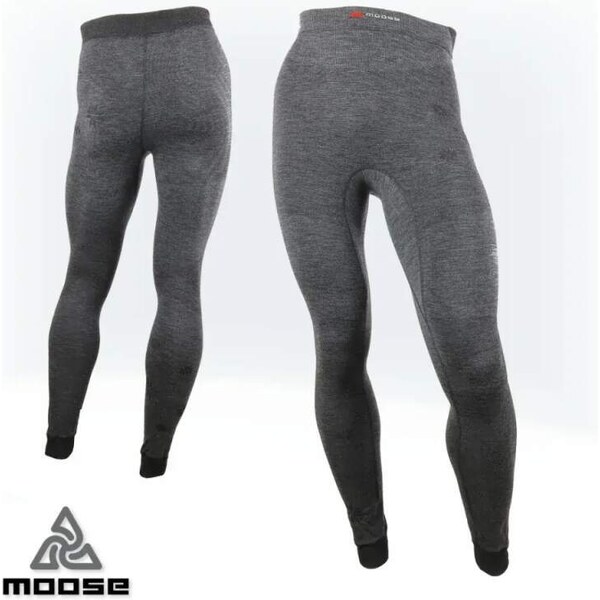 BASE MERINO PANTS MEN teplá športová termobielizeň Moose Sivá XS / S 1 49879924