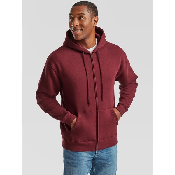 Burgundy Mens Hoodie Premium Fruit of the Loom 50621223