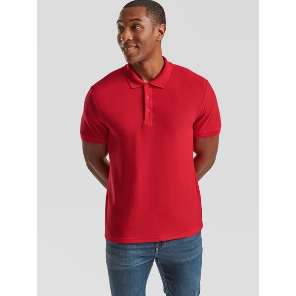 Fruit of the Loom Czerwona koszulka męska polo Tailored Fit Friut of 50518014