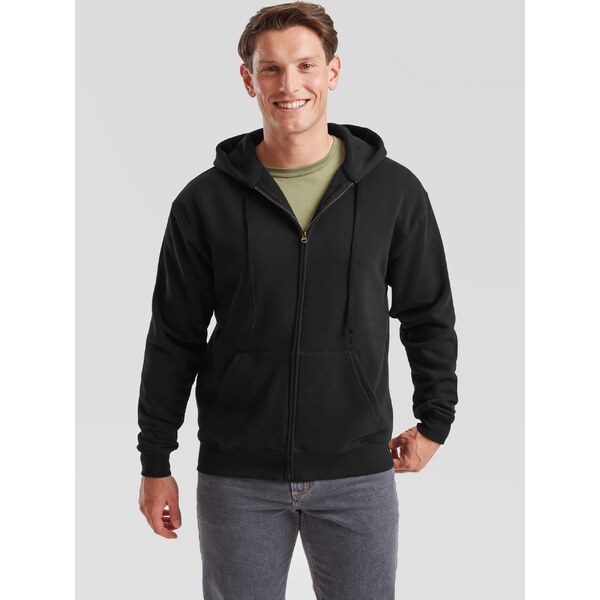 Čierna pánska mikina s kapucňou Premium Fruit of the Loom 50558904