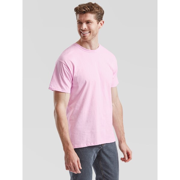 Mens Pink T-shirt Valueweight Fruit of the Loom 50576698
