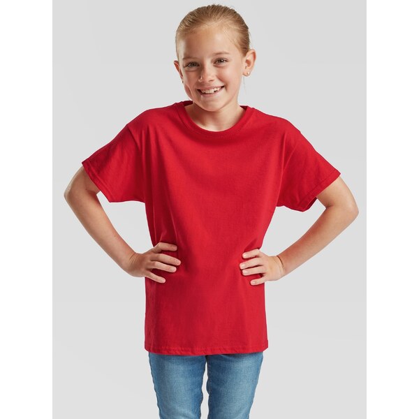 Červené tričko pre deti Original Fruit of the Loom 50655301