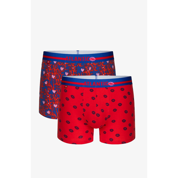 Mens Boxers ATLANTIC 2Pack - Blue/Red 65390561