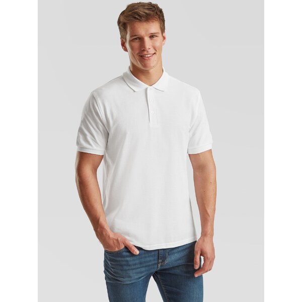 Fruit of the Loom White Mens T-shirt Iconic Polo 6304400 Friut of the 50557867