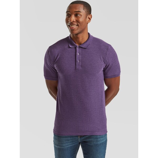 Fruit of the Loom Iconic Polo Friut of the Loom Purple Mens T-shirt 50654984
