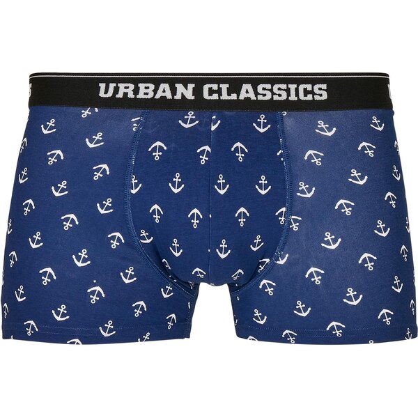 Urban Classics Mens Boxer Shorts 5-pack anchor aop+blk+blk+cha+cha 50522643