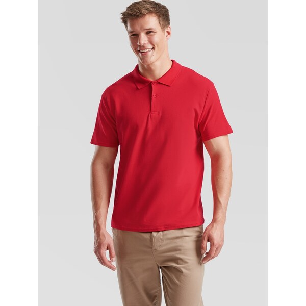 Fruit of the Loom Czerwona koszulka męska polo Original Polo Friut of 50645385