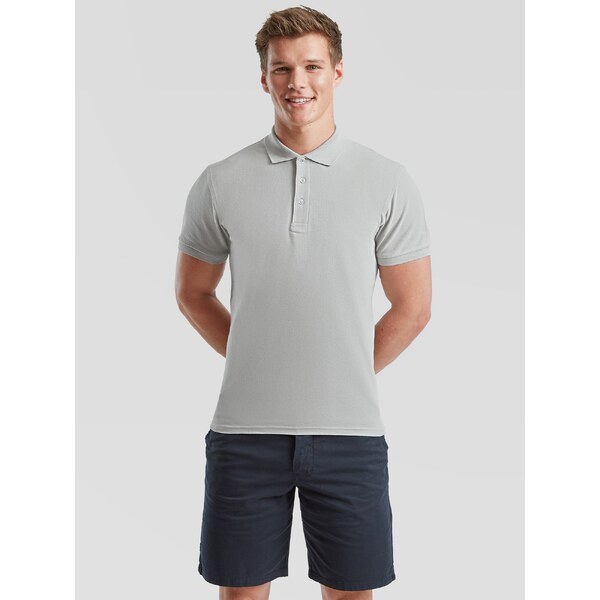 Fruit of the Loom Light grey mens shirt Iconic Polo 6304400 Friut of 50508523