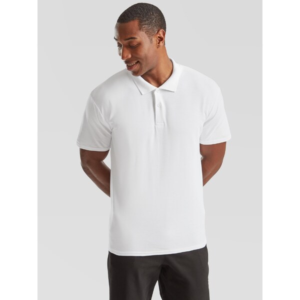 Fruit of the Loom Biała koszulka męska polo Original Polo Friut of the 50621226