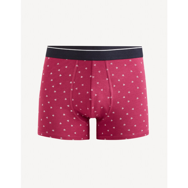 Červené pánske vzorované boxerky Celio Mitch 50578698