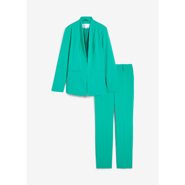bonprix Nohavicový oblek (2-dielna sada), farba zelená 49925850