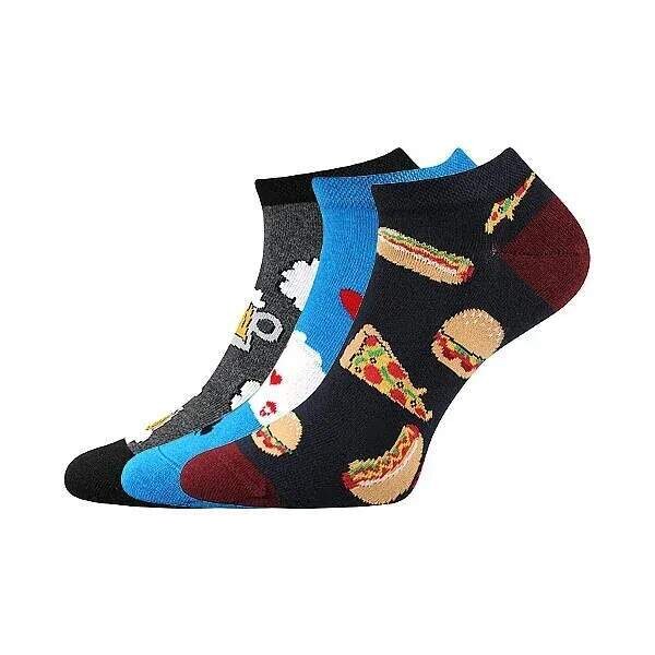 DEDON kotníčkové veselé barevné ponožky Lonka - KARTY Mix farieb 39-42 49933088