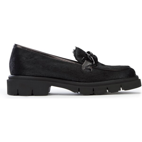 Wittchen Dámske vlnité kožené mokasíny s hrubou retiazkou 97-D-111-1 49952235