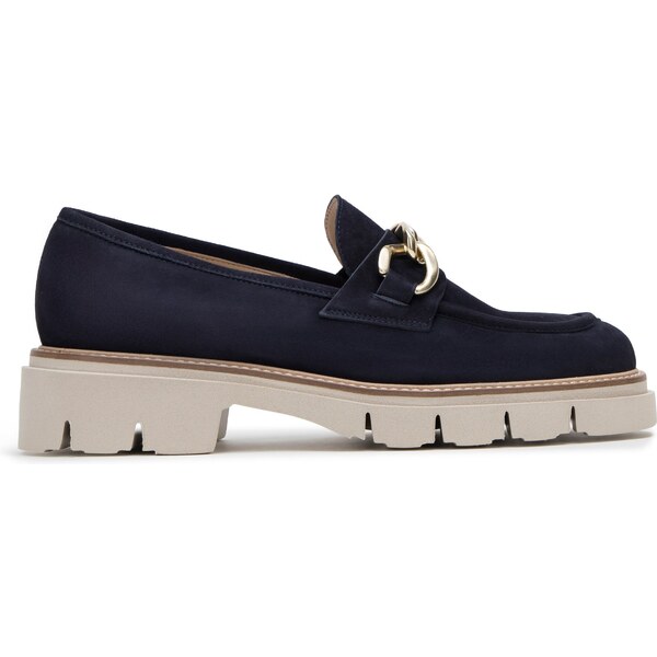 Wittchen Dámske semišové mokasíny s retiazkou na platforme 98-D-102-N 49952399