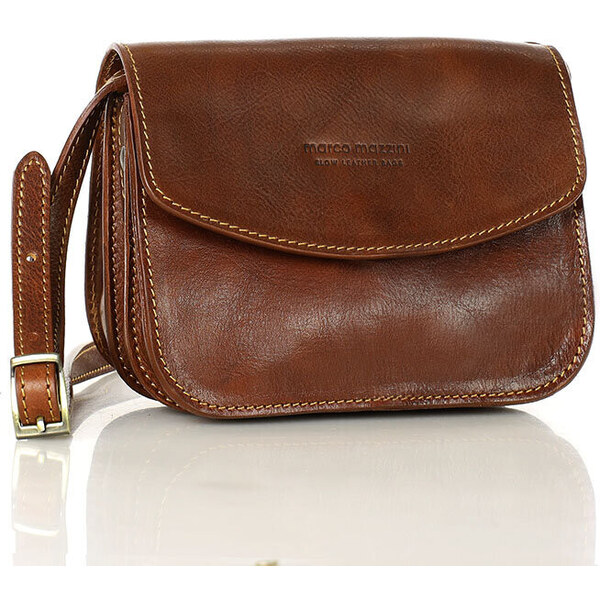MARCO MAZZINI Kožená kabelka na rameno Toscana | hnedá L248b 50000805