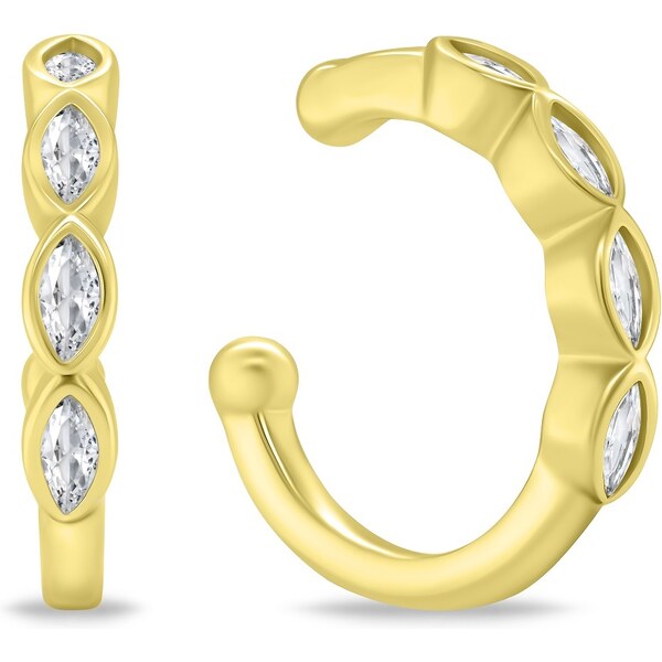 Brilio Silver Elegantné pozlátené záušnice so zirkónmi EA782Y 66631222