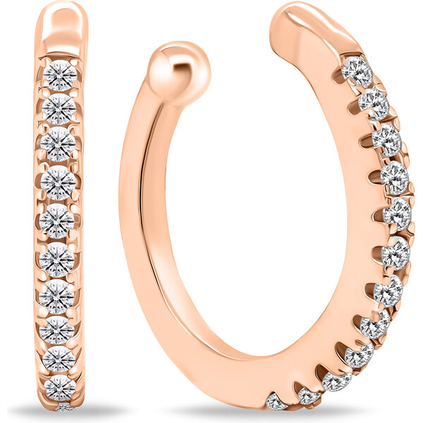 Brilio Silver Trendy bronzové záušnice s čírymi zirkónmi EA694R 66595896