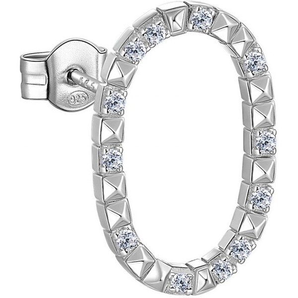 Rosato Strieborná single náušnice so zirkónmi O Cubica RZCU41 66592417