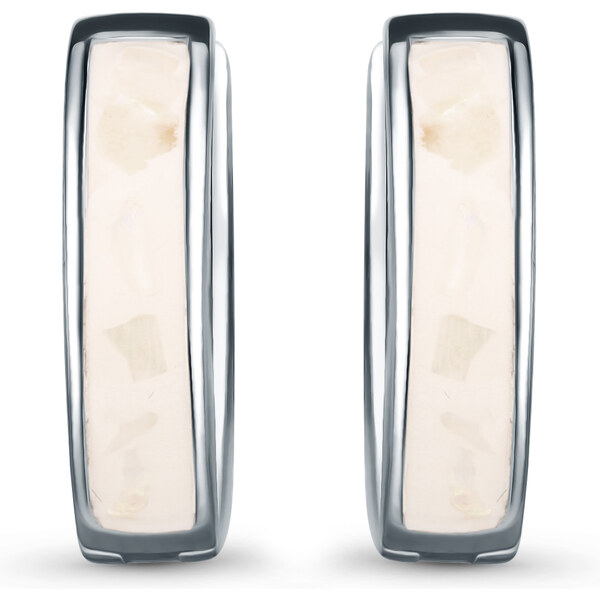 Olivie Strieborné krúžky BIELY OPÁL 4311 19139646