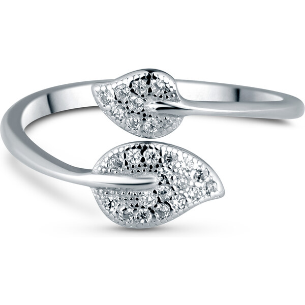 Olivie Nastaviteľný strieborný prsteň LÍSTKY 5351 27007167