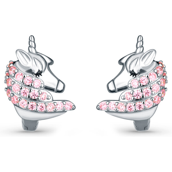 Olivie Strieborné krúžky RUŽOVÝ JEDNOROŽEC 6601 37376722