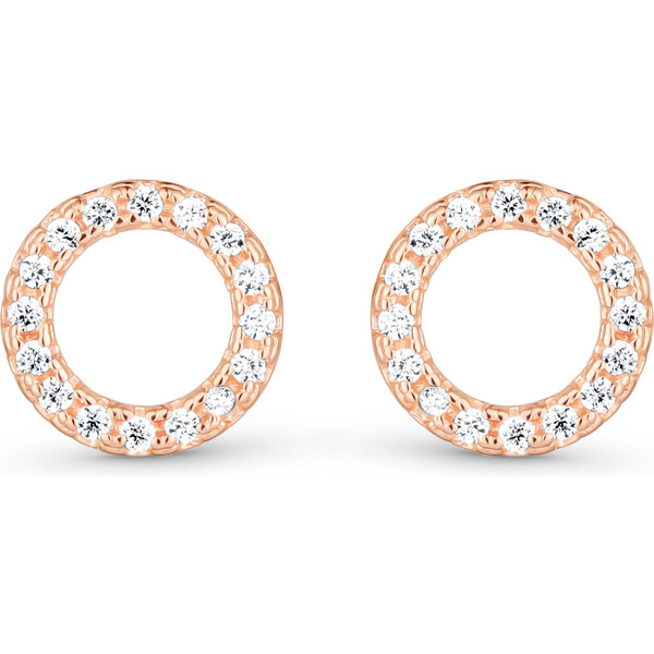 Olivie Strieborné náušnice KRUH ROSE 7743 45437358