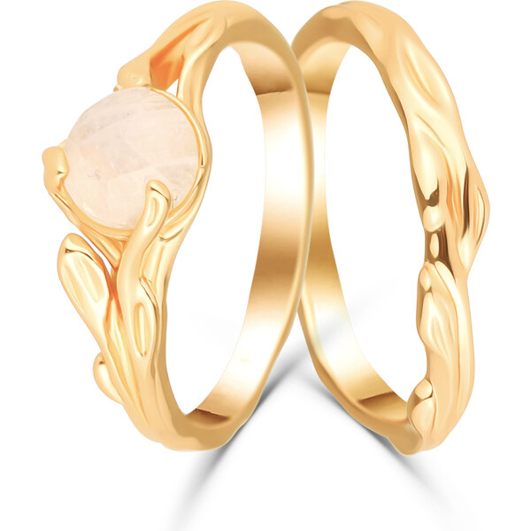 Olivie Dva strieborné prstene MESAČNÝ KAMEŇ 7756 45557650