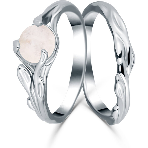 Olivie Dva strieborné prstene MESAČNÝ KAMEŇ 7758 45557652