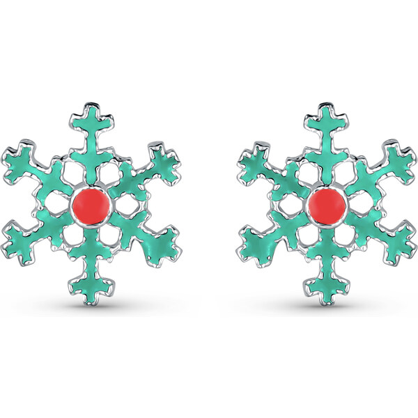 Olivie Strieborné náušnice SNEHOVÁ VLOČKA 8258 48390660