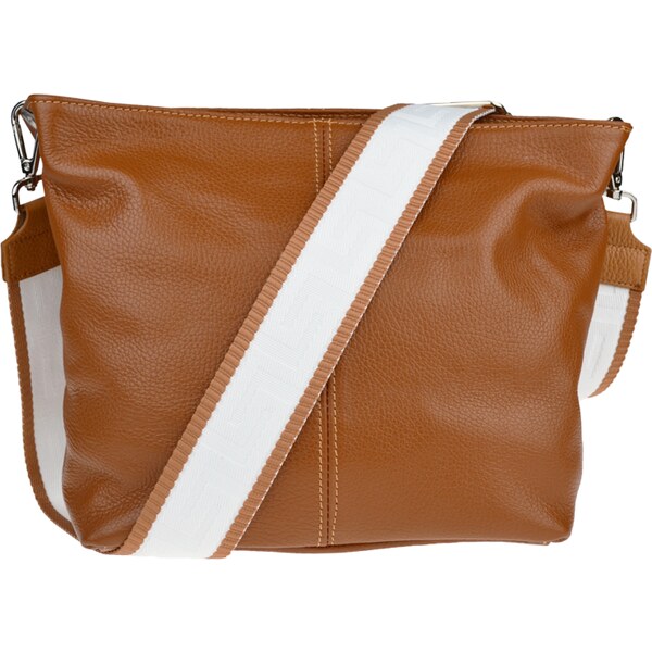Camel kožená talianska crossbody kabelka Prisca Camel s prídavným 50044633