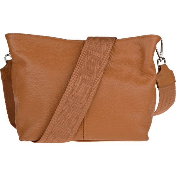 Camel kožená talianska crossbody kabelka Batilda Camel Scura s 50044640