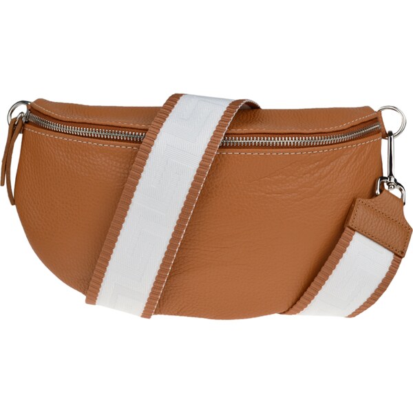 Camel kožená talianska crossbody kabelka Reni Grande Camel s prídavným 50044643