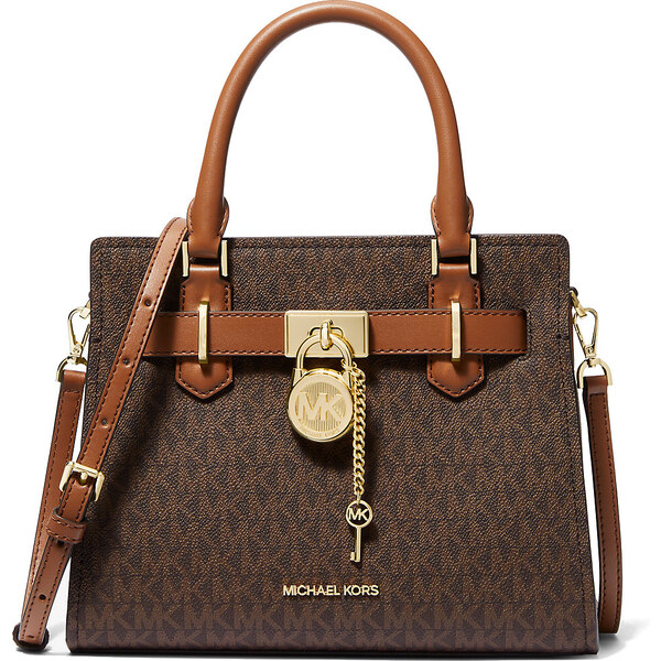 Michael Kors Hamilton Small Logo Satchel Brown 63791417