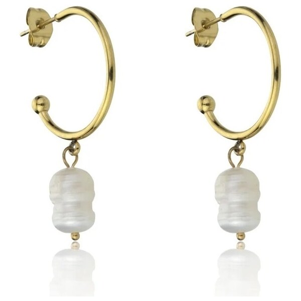 Emily Westwood Pozlátené kruhové náušnice s perlami Noa EWE23099G 66579975