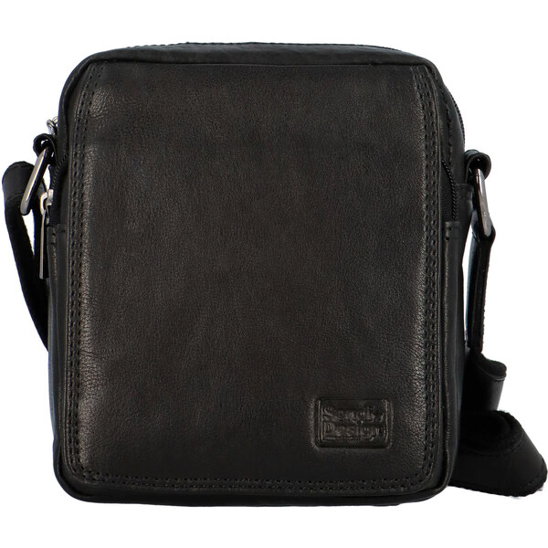 Pánska kožená taška cez rameno čierna - SendiDesign Jarullo čierna 56864817