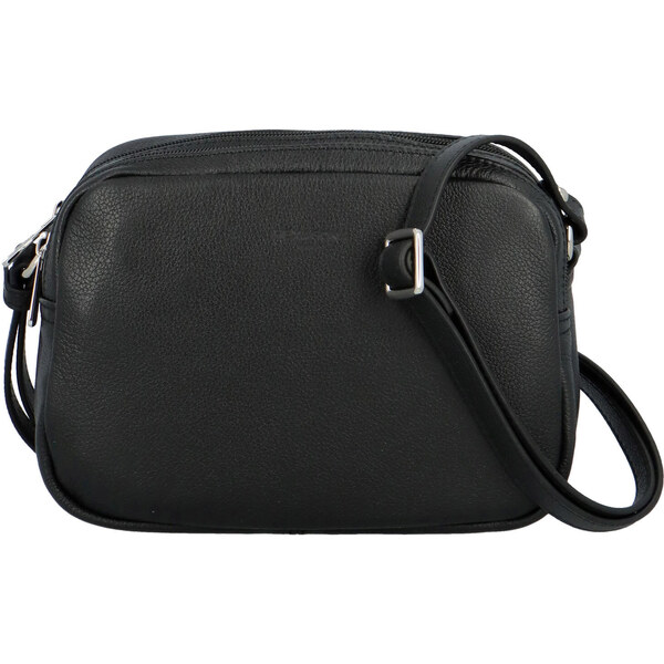 Dámska kožená crossbody kabelka čierna - Hexagona Vilia čierna 50072672
