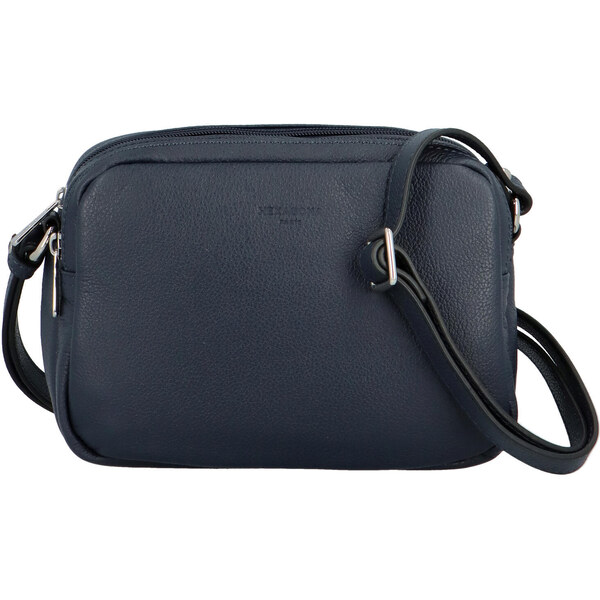 Dámska kožená crossbody kabelka tmavomodrá - Hexagona Vilia tmavo 50072673