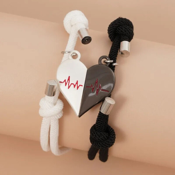 BudNej Náramky pre páry MAGNETICKÉ SRDCE MN3076 50079441
