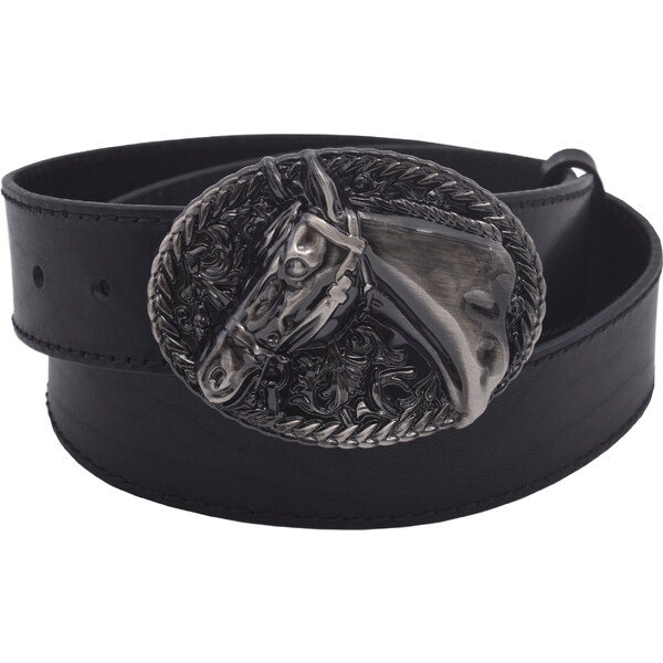 Mercucio Pánsky kožený opasok 740-40-44 čierny 64508169