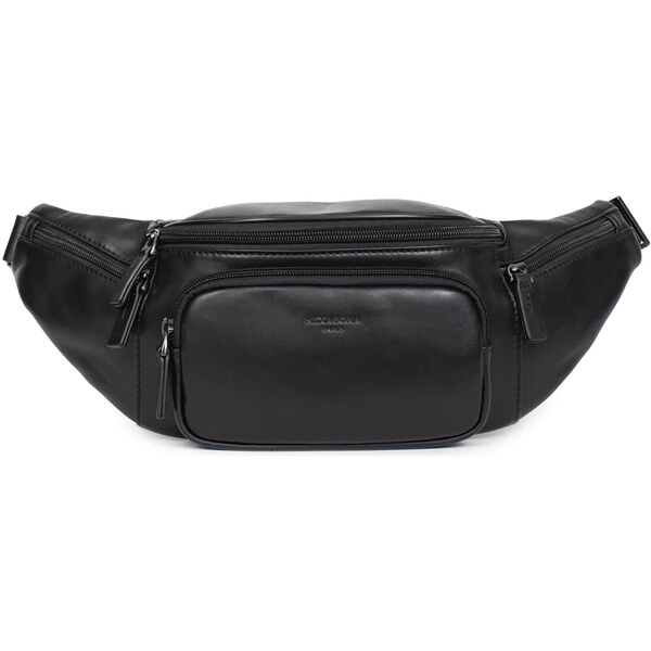 Hexagona Pánske kožené ľadvinka Hexagon Romus - čierna 50100380