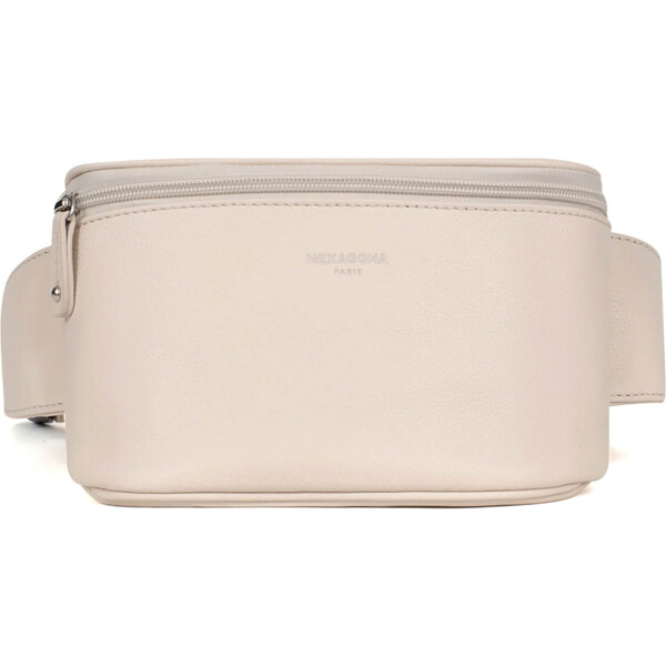 Dámska kožená ľadvinka Hexagona Lea - krémová 50100378